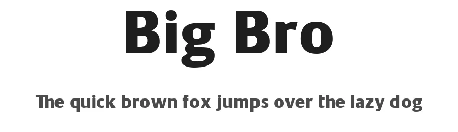 Big Bro by Tapiwanashe Sebastian Garikayi — Sans Serif Font