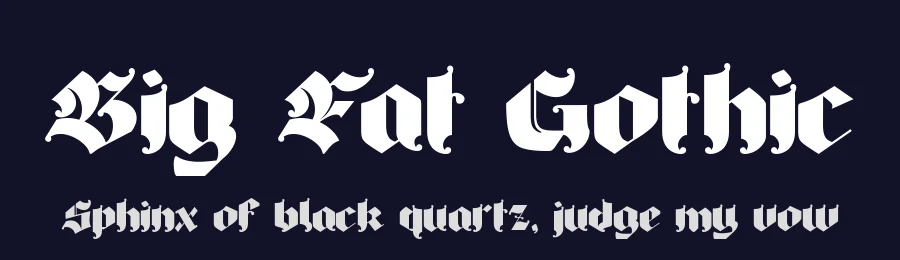 Big Fat Gothic by I Kadek Paniawan — Display Font — thumbnail 2