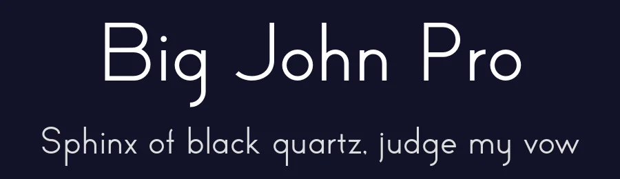 Big John Pro by Ion Lucin & Carlos de Toro — Sans Serif Font — thumbnail 2