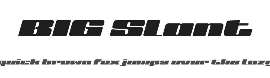 BIG Slant by Fernando Haro — Display Font