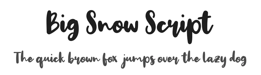 Big Snow Script by Khurasan — Script Handwritten Font