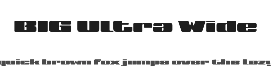 BIG Ultra Wide by Fernando Haro — Display Font