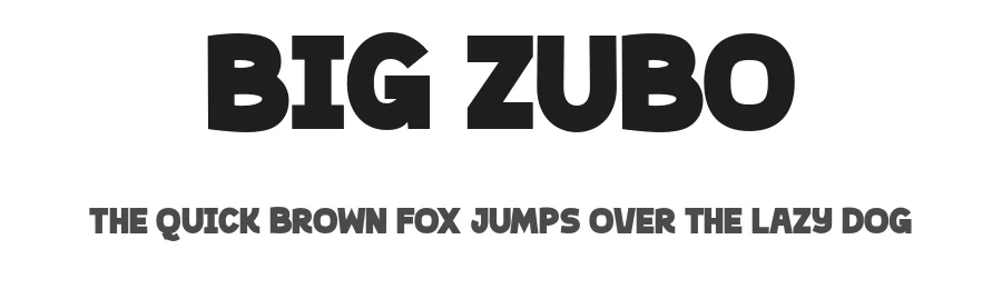 Big Zubo by Fathi Al Ghazi — Display Font