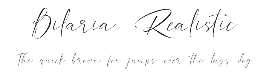 Bilaria Realistic by ABDUL GHOFUR — Script Handwritten Font