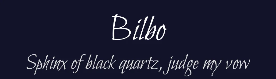 Bilbo by Robert E. Leuschke — Script Handwritten Font — thumbnail 2