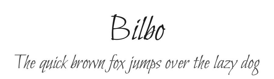 Bilbo by Robert E. Leuschke — Script Handwritten Font