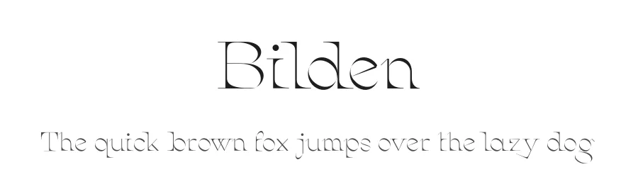 Bilden by Nathan Laurent β Serif Font