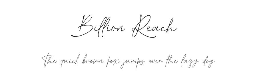Billion Reach by Letterhend Studio — Script Handwritten Font