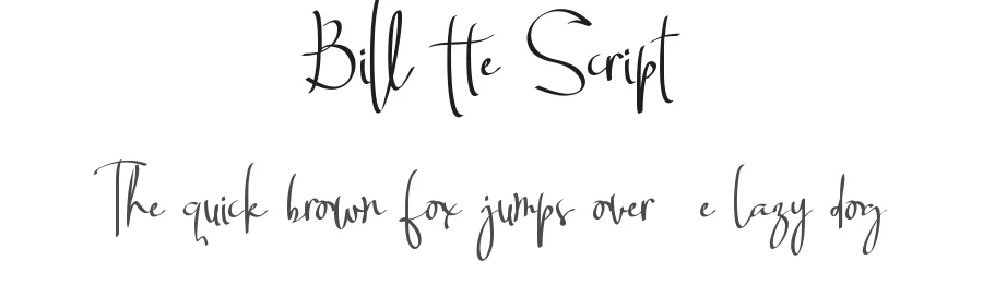 Billortte Script by Aldedesign 2018 — Script Handwritten Font