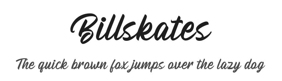 Billskates by Fahrul Arjianto — Script Handwritten Font