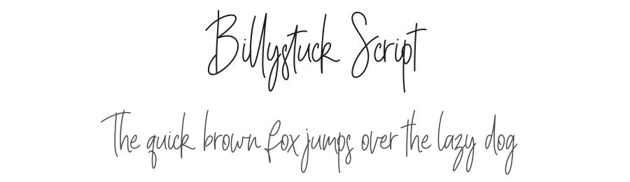 Billystuck Script by Rian Rahardi — Script Handwritten Font