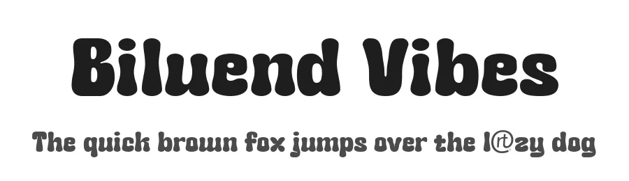 Biluend Vibes by Ridwan Fadilah — Display Font