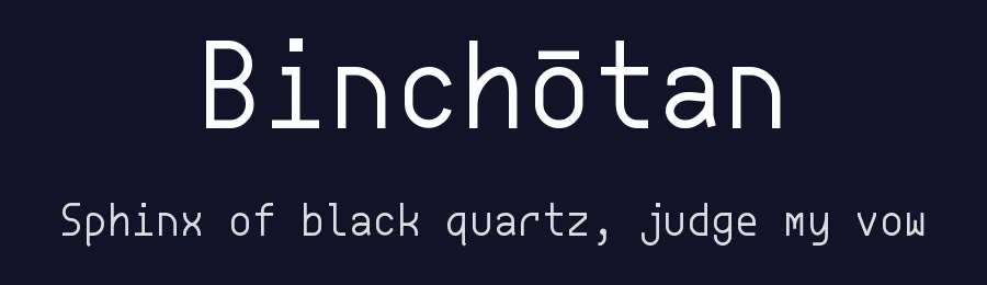 Binchōtan — Sans Serif Font — thumbnail 2