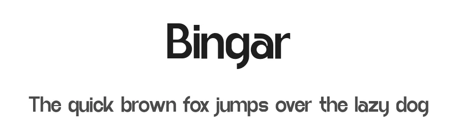 Bingar by Jamaludin Achmad Sahestya Dharma β Sans Serif Font