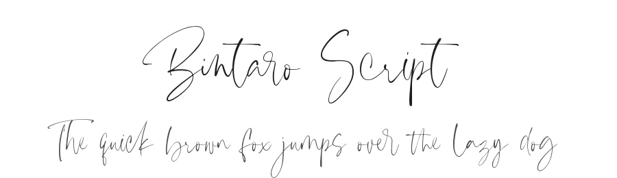 Bintaro Script by Muhamad Yusron  Billah — Script Handwritten Font