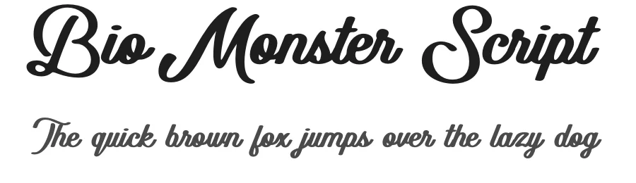 Bio Monster Script by Lettersiro 2017 β Script Handwritten Font