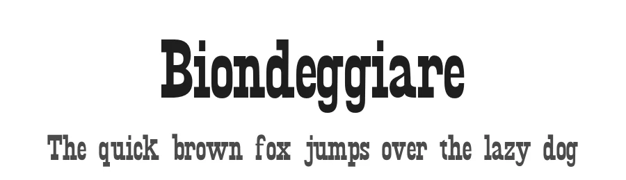 Biondeggiare by Léa Ochoa — Slab Serif Font