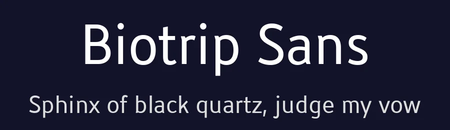 Biotrip Sans by Fernando Haro — Sans Serif Font — thumbnail 2