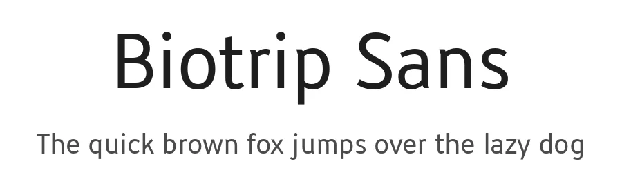 Biotrip Sans by Fernando Haro — Sans Serif Font