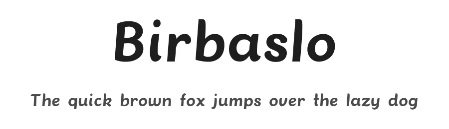 Birbaslo — Script Handwritten Font