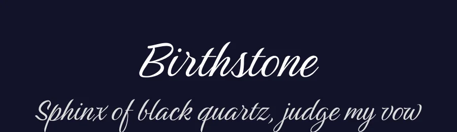 Birthstone by Robert E. Leuschke — Script Handwritten Font — thumbnail 2