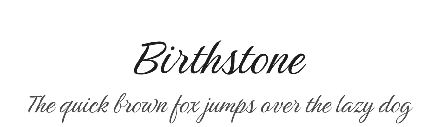 Birthstone by Robert E. Leuschke — Script Handwritten Font