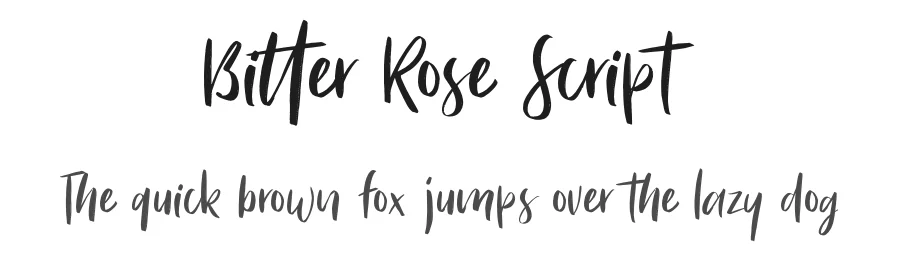 Bitter Rose Script by Sarid Ezra β Script Handwritten Font