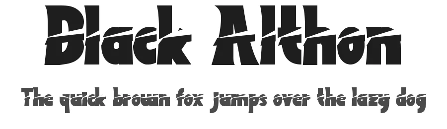 Black Althon by Yoga Letter 2025 (Isroni Yoga Prasetya) — Display Font