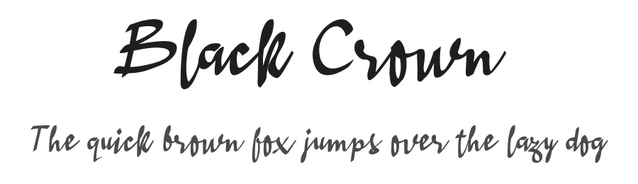 Black Crown — Script Handwritten Font