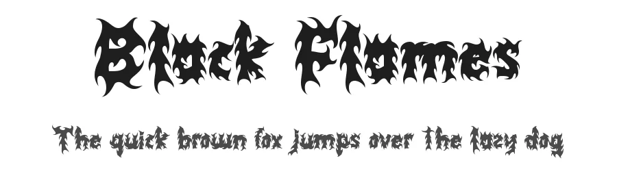 Black Flames by Yoga Letter 2025 (Isroni Yoga Prasetya) — Display Font