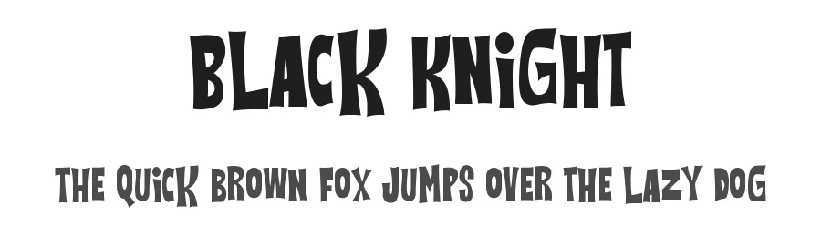 Black Knight by Sahirul — Display Font