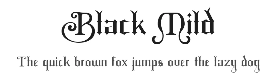Black Mild by I MADE DWI PUTRA YOGA — Display Font
