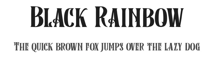 Black Rainbow by Vunira Design — Script Handwritten Font