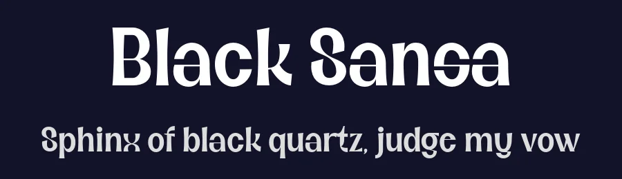 Black Sansa by Ekayasa — Display Font — thumbnail 2