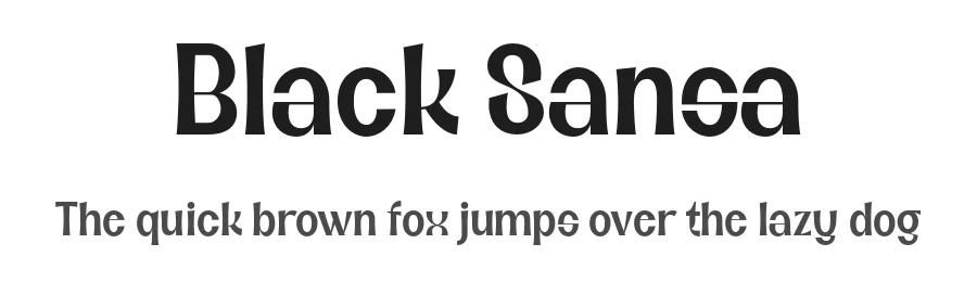 Black Sansa by Ekayasa — Display Font