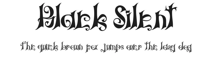 Black Silent by Yoga Letter 2025 (Isroni Yoga Prasetya) — Display Font