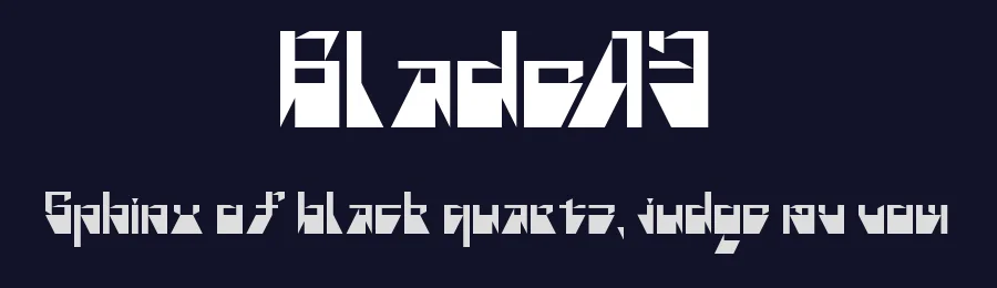 Blade43 by frongile — Display Font — thumbnail 2