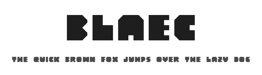 Blaec by GGBotNet — Display Font