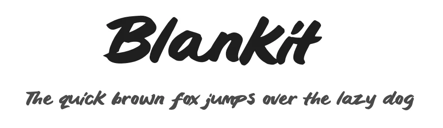 Blankit by Khurasan — Script Handwritten Font
