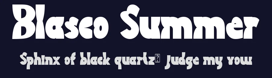 Blasco Summer by Yoga Letter 2025 (Isroni Yoga Prasetya) — Display Font — thumbnail 2