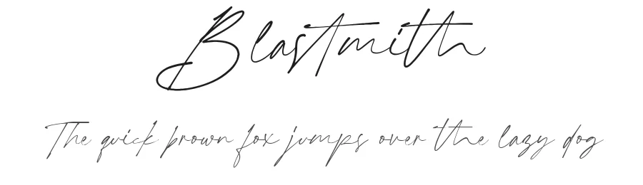 Blastmith by Prio Nurokhim Aji — Script Handwritten Font