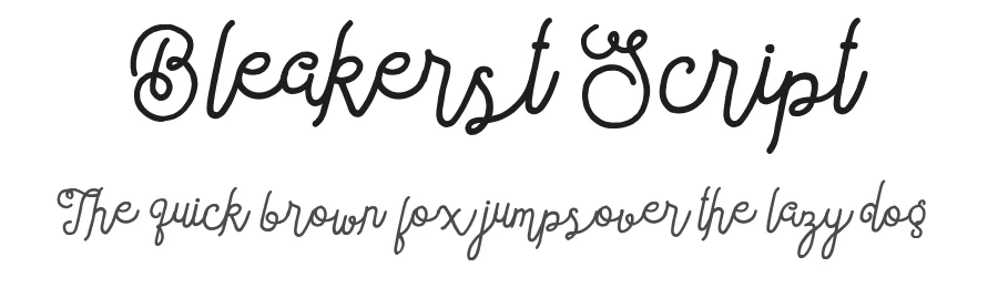 Bleakerst Script by Agga Swistblnk — Script Handwritten Font
