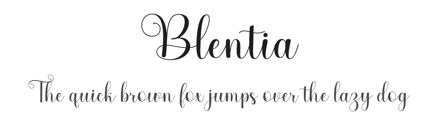 Blentia by Khaidir — Script Handwritten Font