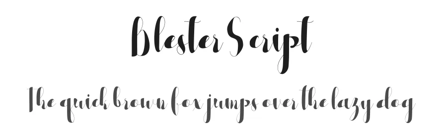 Blester Script by triotone — Script Handwritten Font