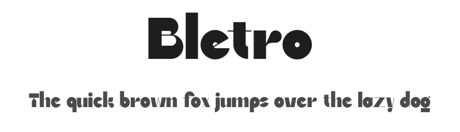 Bletro by Bakhrudin Ja'far — Display Font
