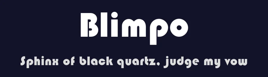 Blimpo — Sans Serif Font — thumbnail 2