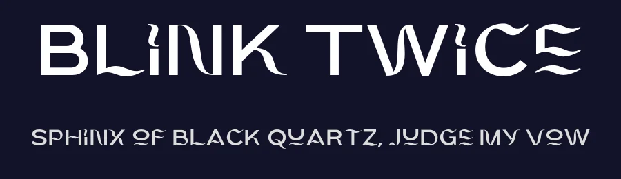 Blink Twice by Sarid Ezra — Display Font — thumbnail 2