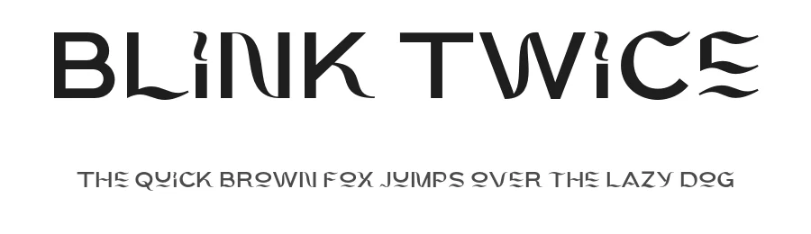 Blink Twice by Sarid Ezra — Display Font