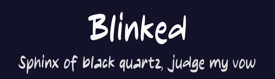 Blinked by MJType (Muhamad Junaid) www.mjtype.com — Script Handwritten Font — thumbnail 2