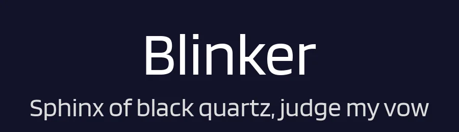 Blinker by Juergen Huber — Sans Serif Font — thumbnail 2